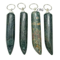 Bloodstone Horn Pendant with Silver Bail  (2in) (4Pcs) (INJD)
