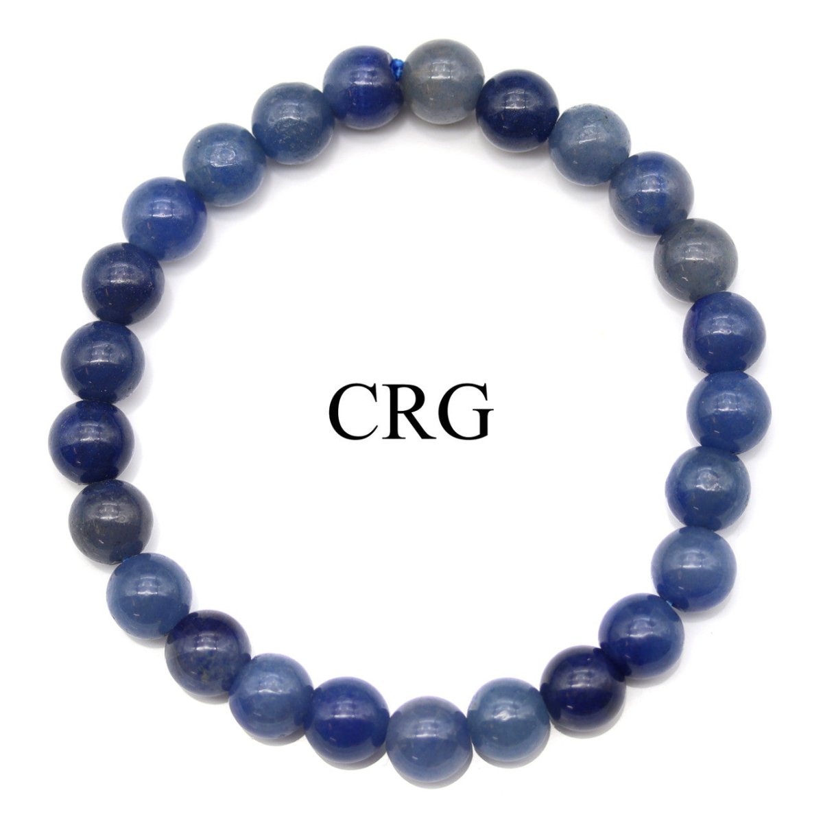 Blue Aventurine Round Bead Stretch Bracelet (8 mm) (INJD)