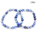 Blue Aventurine Round Bead Stretch Bracelet (8 mm) (INJD)