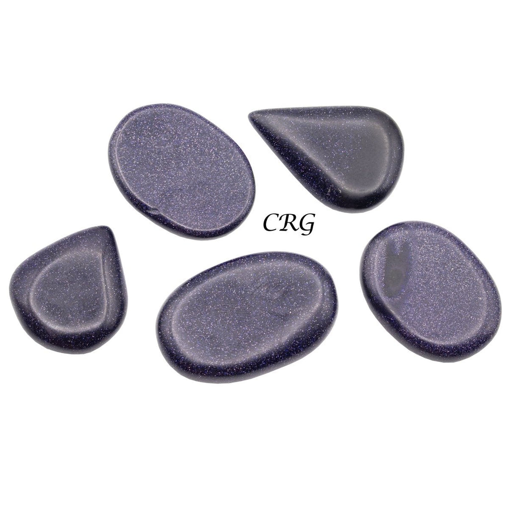 Blue Goldstone Cabochons (75 Grams) Mixed Sizes Bulk Wholesale Lot Crystal Minerals