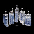 Blue Kyanite and Quartz Pendant with Silver Plating (1.5 To 2 Inches) (4 Pieces)
