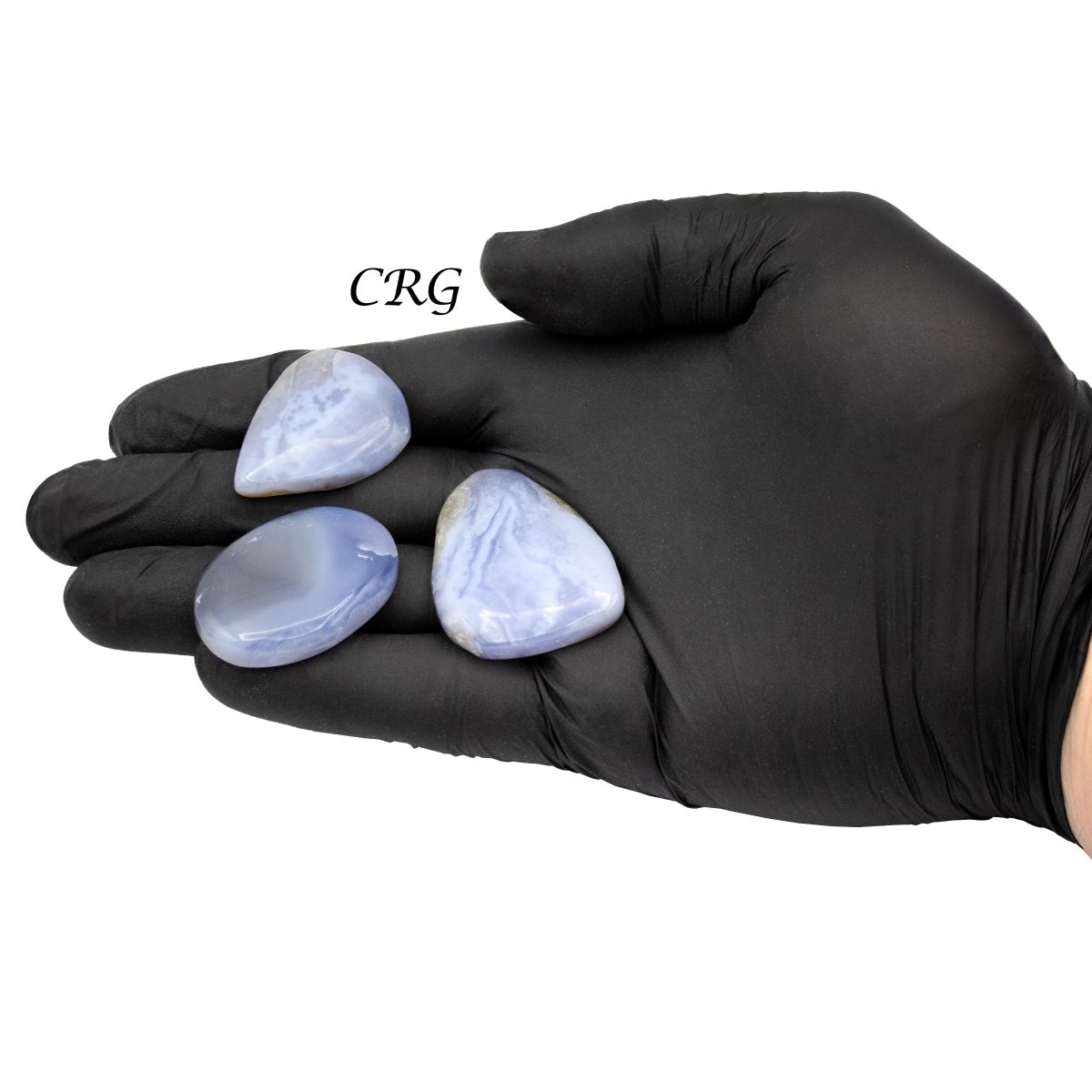 Blue Lace Agate Cabochons (75 Grams) Mixed Sizes Bulk Wholesale Lot Crystal Minerals