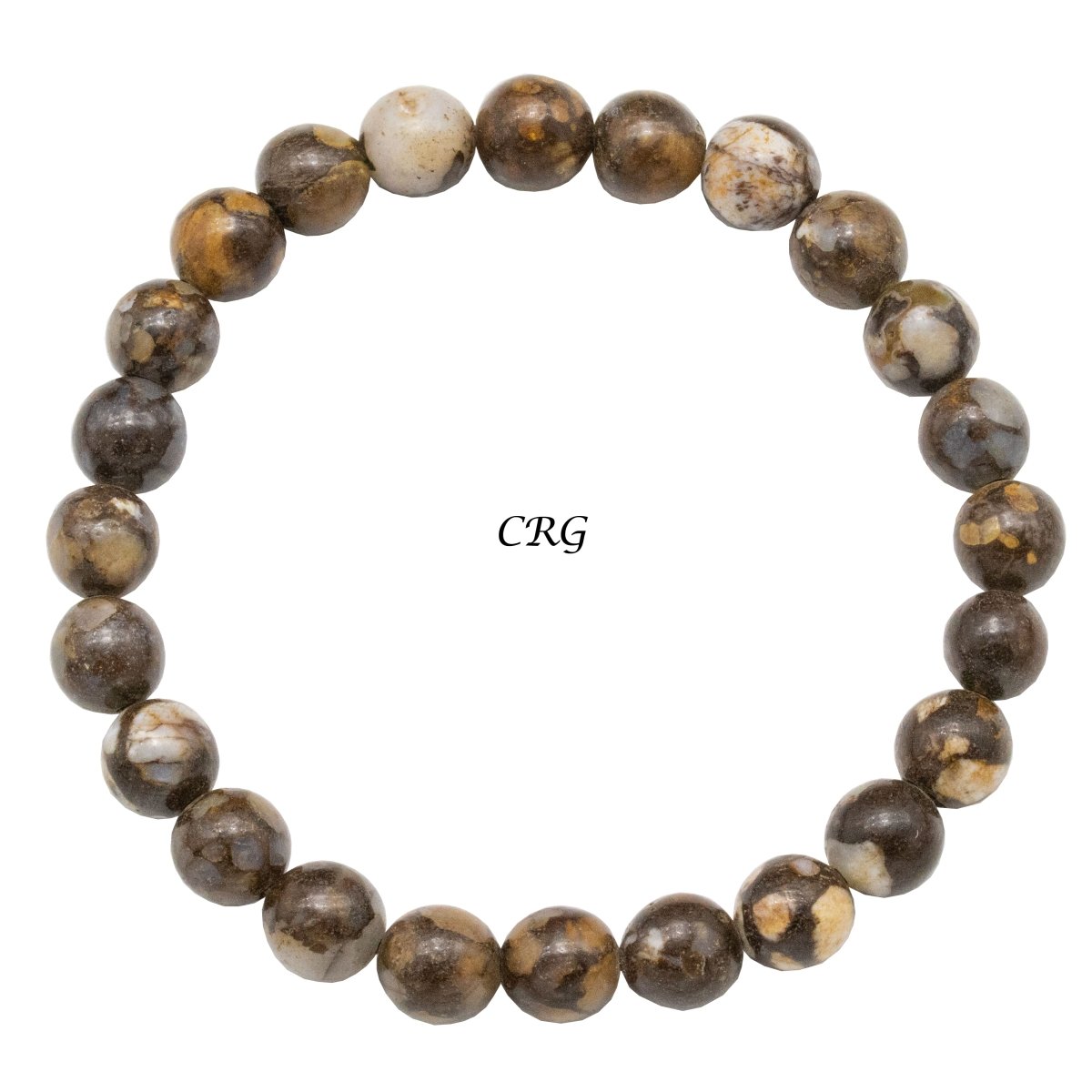 Blue Llanite Opal Round Bead Stretch Bracelet (8 mm) (1 Piece)