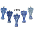 Blue Quartz Angel Pendant with Silver Plated Bail (1 To 1.5 Inches) (5 Pieces)