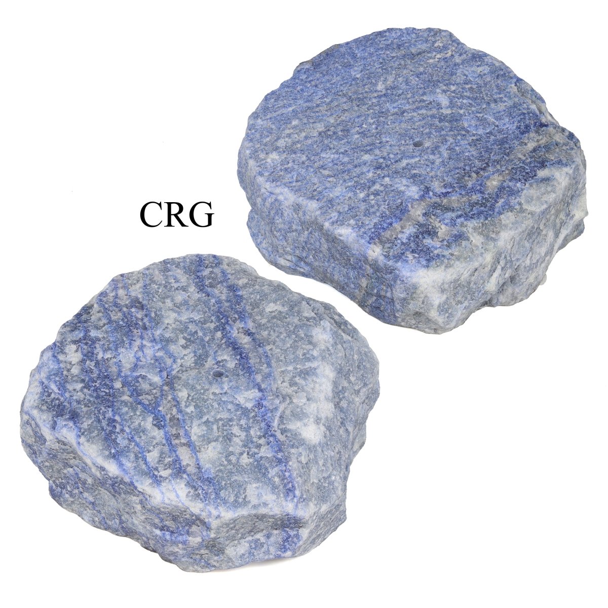 Blue Quartz Rough Incense Holder with Felt Bottom (1 Piece) Size 3 Inches Crystal Decor