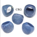 Blue Quartz Polished Gemstone Ring (1 Inch) (5 Pieces)