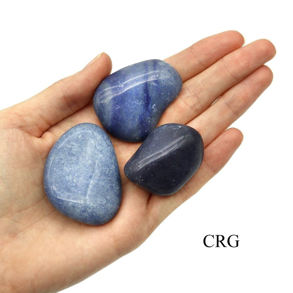 Blue Quartz Tumbled Pieces (Size 30 to 40 mm) Crystals Minerals Gemstones