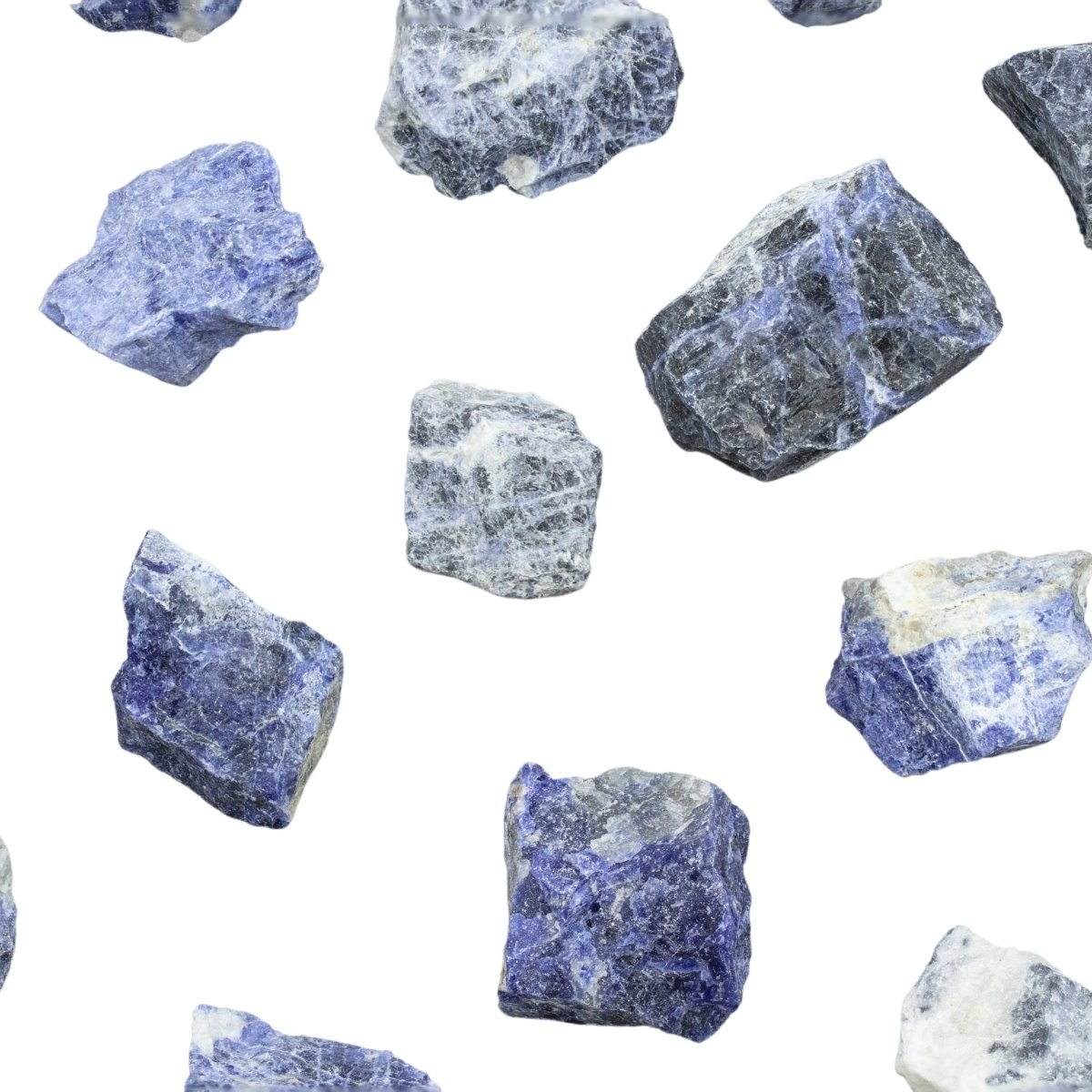 Blue Sodalitic Quartz Rough (Size 1 To 2 Inches) Wholesale Raw Crystals Minerals Gemstones