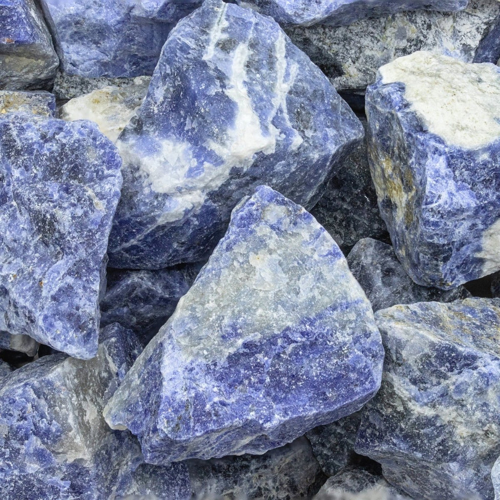 Blue Sodalitic Quartz Rough (Size 1 To 2 Inches) Wholesale Raw Crystals Minerals Gemstones
