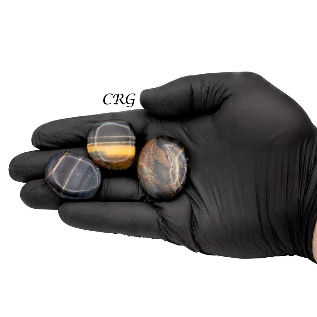 Blue Tiger's Eye Cabochons (75 Grams) Mixed Sizes Bulk Wholesale Lot Crystal Minerals