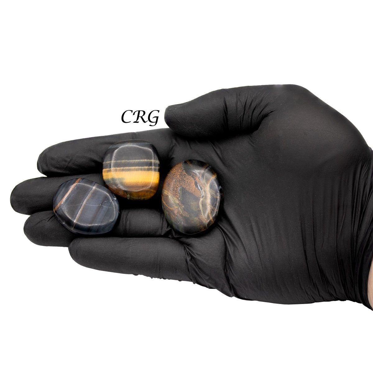 Blue Tiger's Eye Cabochons (75 Grams) Mixed Sizes Bulk Wholesale Lot Crystal Minerals