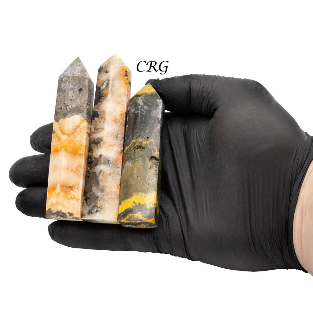 Bumblebee Jasper Polished Towers (1 Kilogram) Size 2.5 to 4.5 Inches Bulk Wholesale Lot Crystal Tower Points