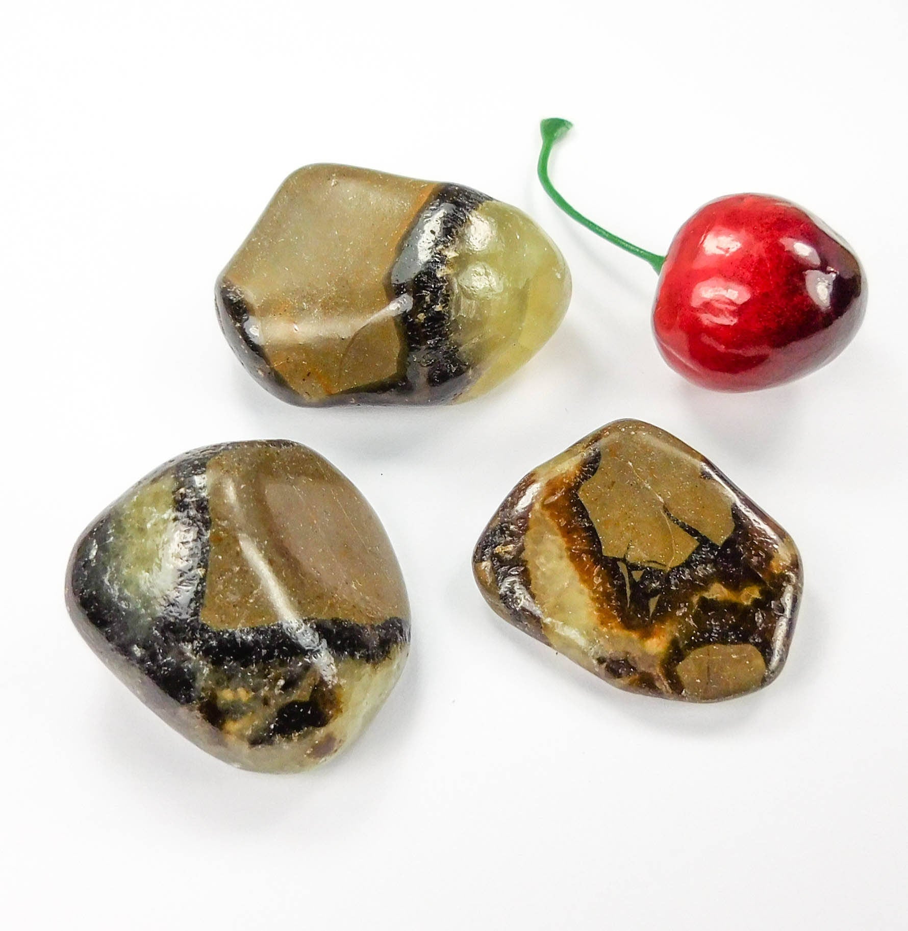 Septarian Calcite Nodule Tumbled (UV Reactive) Bulk Wholesale Lot Polished Gemstones