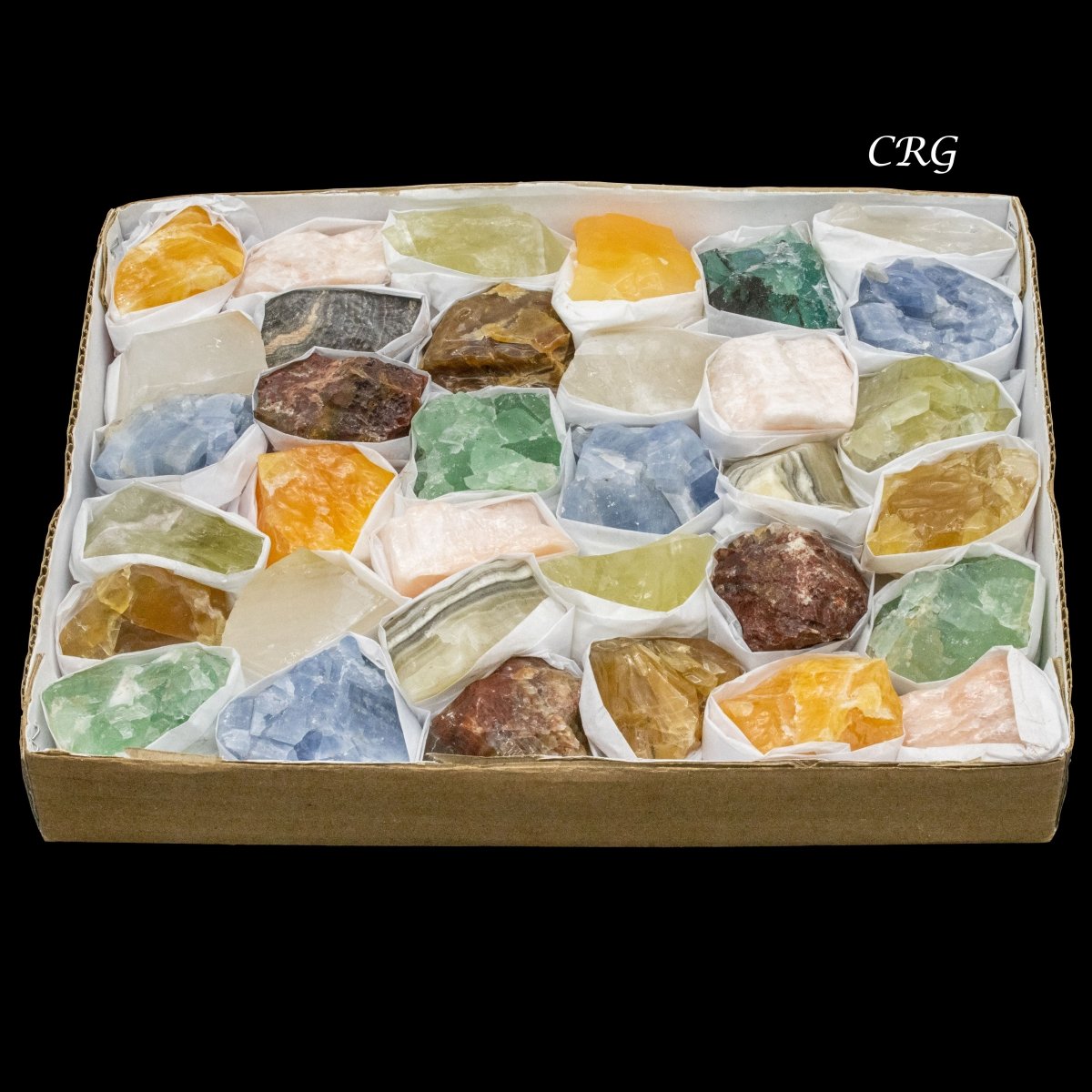 Calcite Colorful Assortment Large Flat (Size 1.5 to 3.5 Inches) Bulk Wholesale Flat Crystals