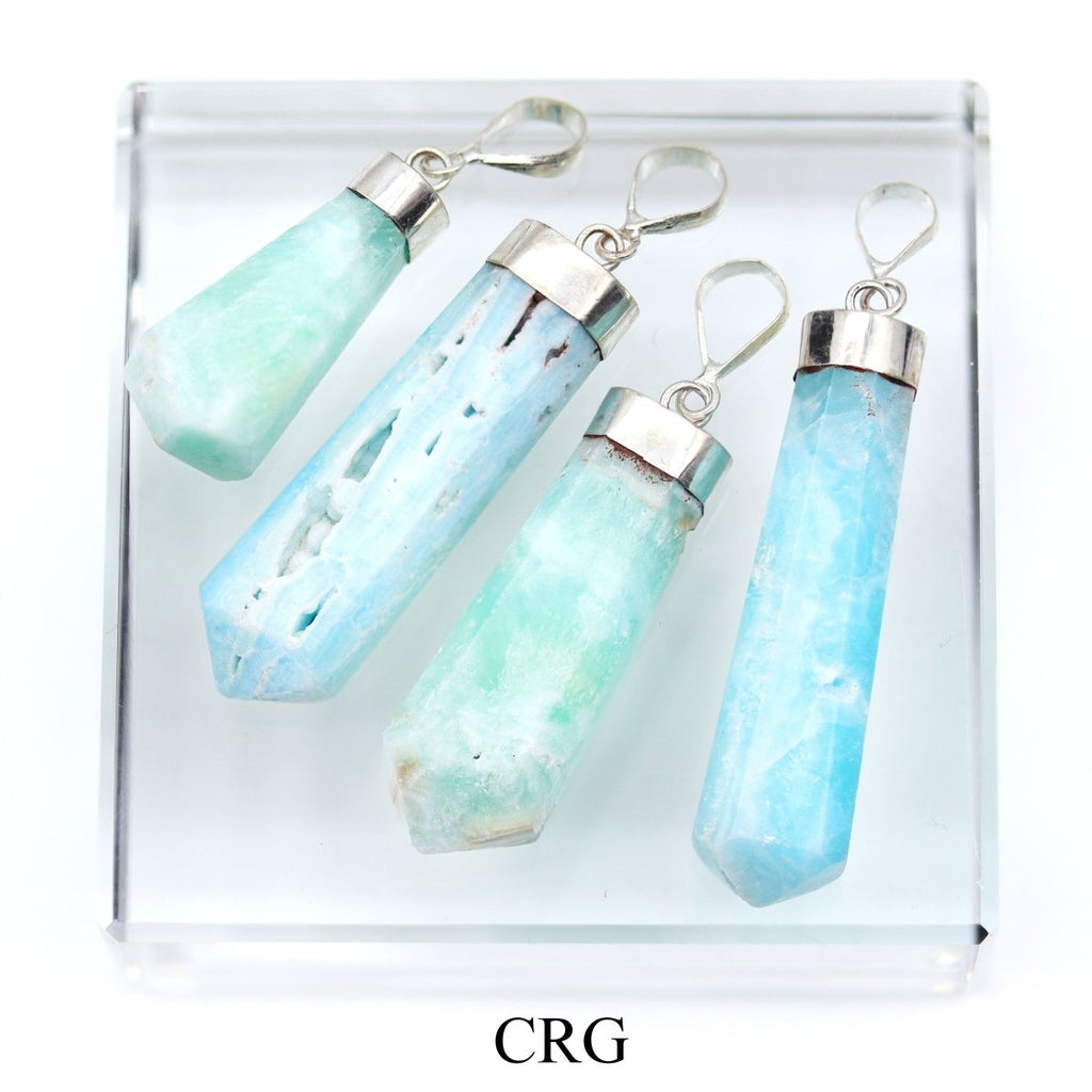 Caribbean Calcite Point Pendant with Sterling Silver (1 To 2 Inches) (1 Piece)