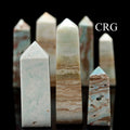 Caribbean Calcite Polished Towers (1 Kilo) Size 2 to 4 Inches Standing Tower Points
