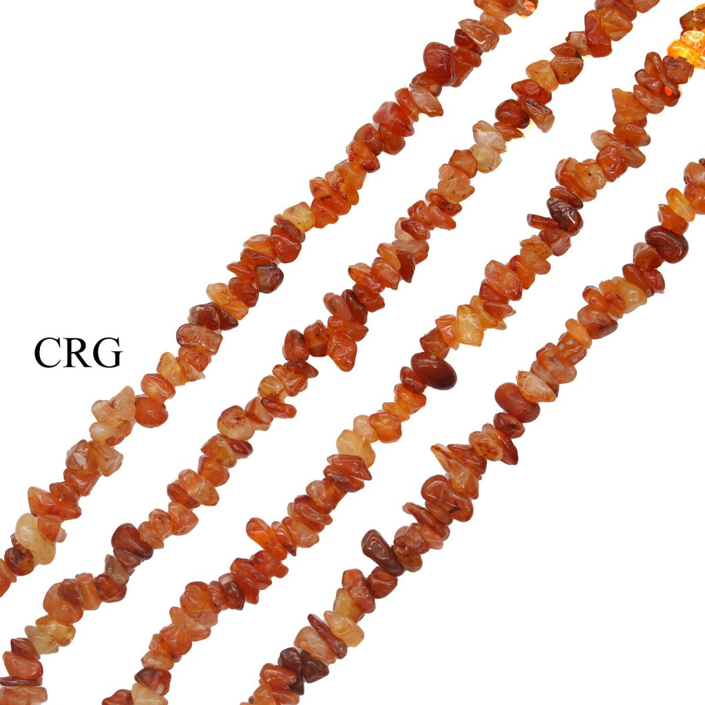 Carnelian Agate Strand Chip Necklace (32 Inches) (1 Piece) (INJD)