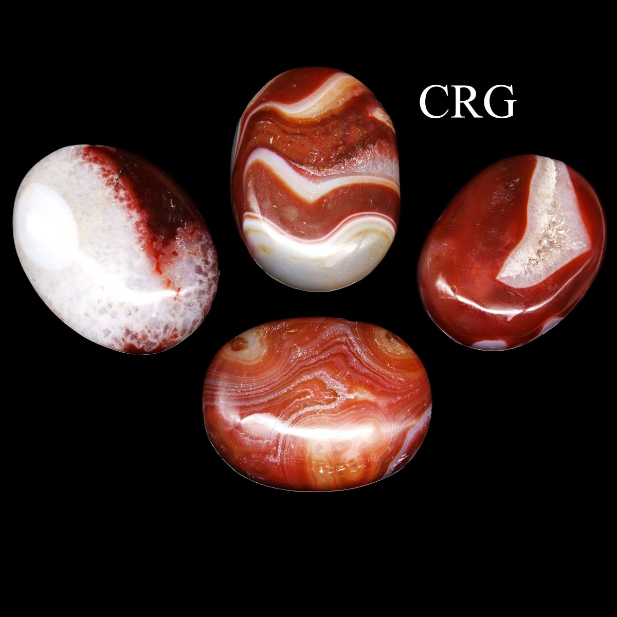 Carnelian Palm Stone (1 Piece) Size 2 Inches Smooth Worry Pocket Gemstone