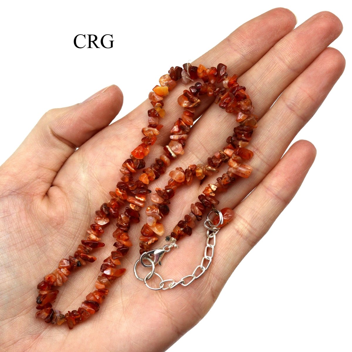 Carnelian Strand Chip Choker Necklace (16 Inches) (4 Pieces)