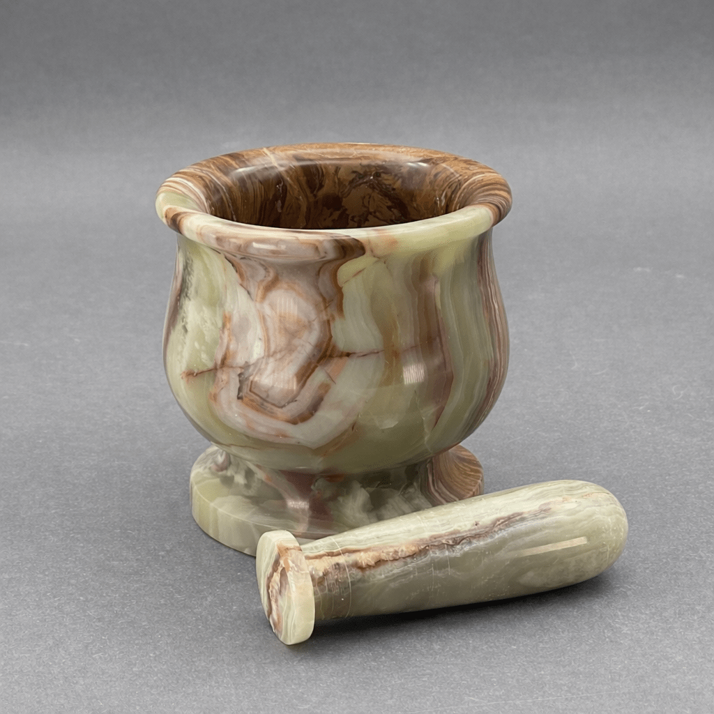 Carved Onyx Mortar and Pestle (1 Piece)