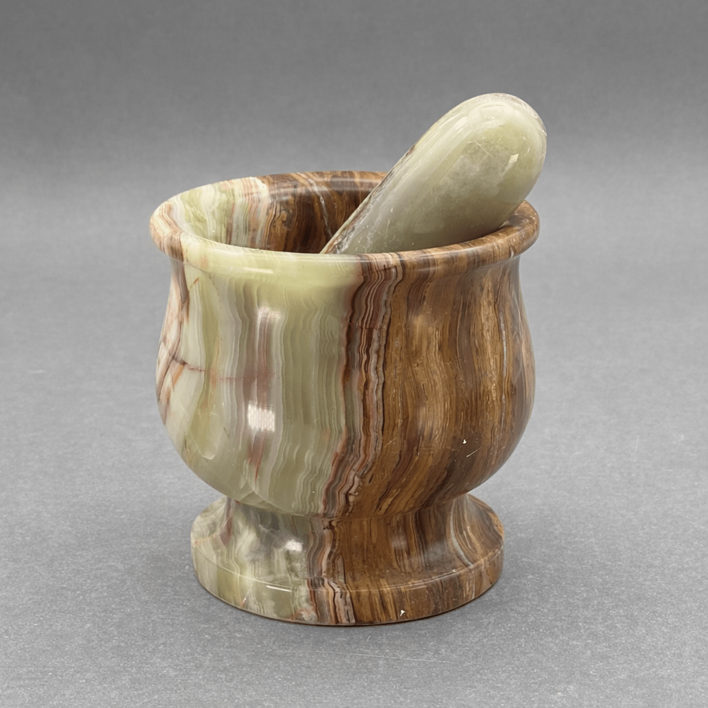 Carved Onyx Mortar and Pestle (1 Piece)