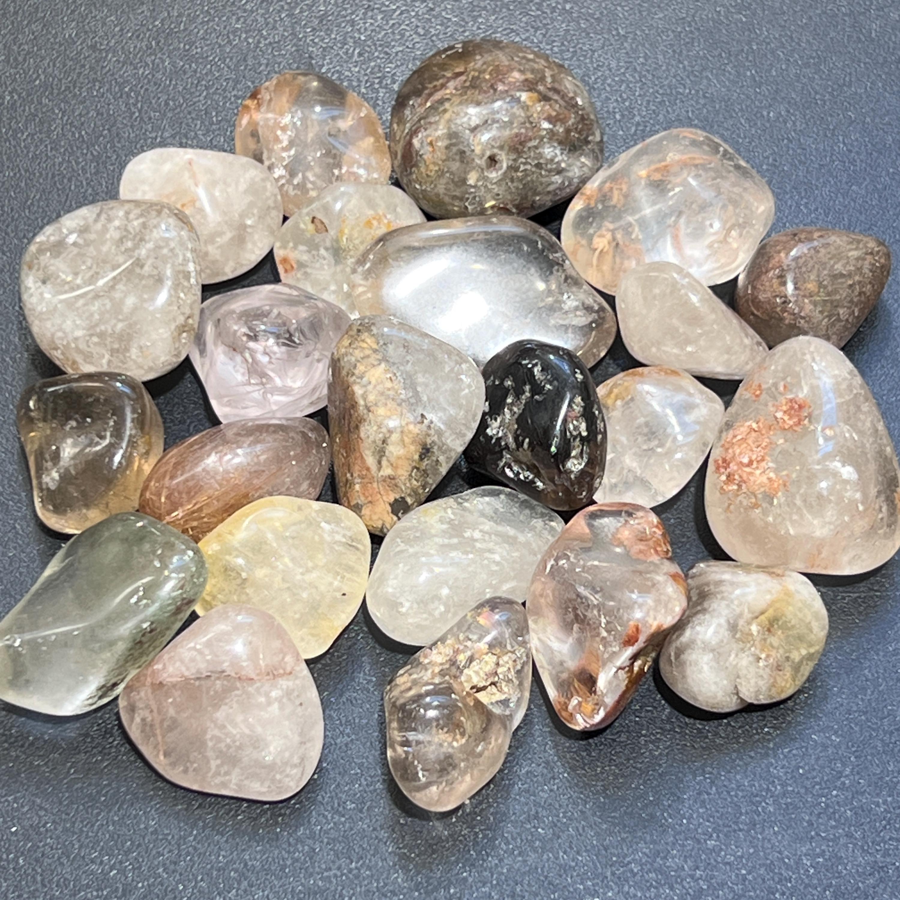 Large Included Quartz Crystal Tumbled Stones (Lodolite) (By The Piece or Pound) Wholesale