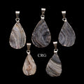 Chalcedony Agate Druzy Teardrop Pendant with Silver Plating (1 Piece) Size 1 Inch Crystal Jewelry Charm