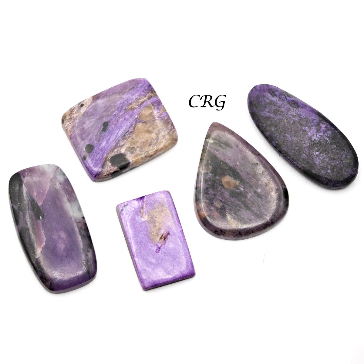 Charoite Cabochons (75 Grams) Mixed Sizes Bulk Wholesale Lot
