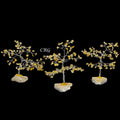 Citrine 100 Chip Tree with Cluster Base and Silver Wire (1 Piece) Size 6 Inches Gemstone Tree