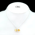 Citrine Double Terminated Point Necklace with Silver Plating (17 Inches) (1 Piece)