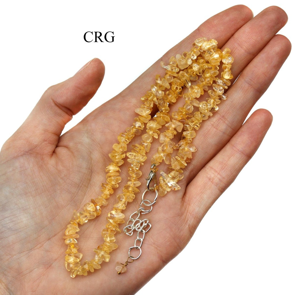 Citrine Strand Chip Choker Necklace (16 Inches) (4 Pieces) (INJD)