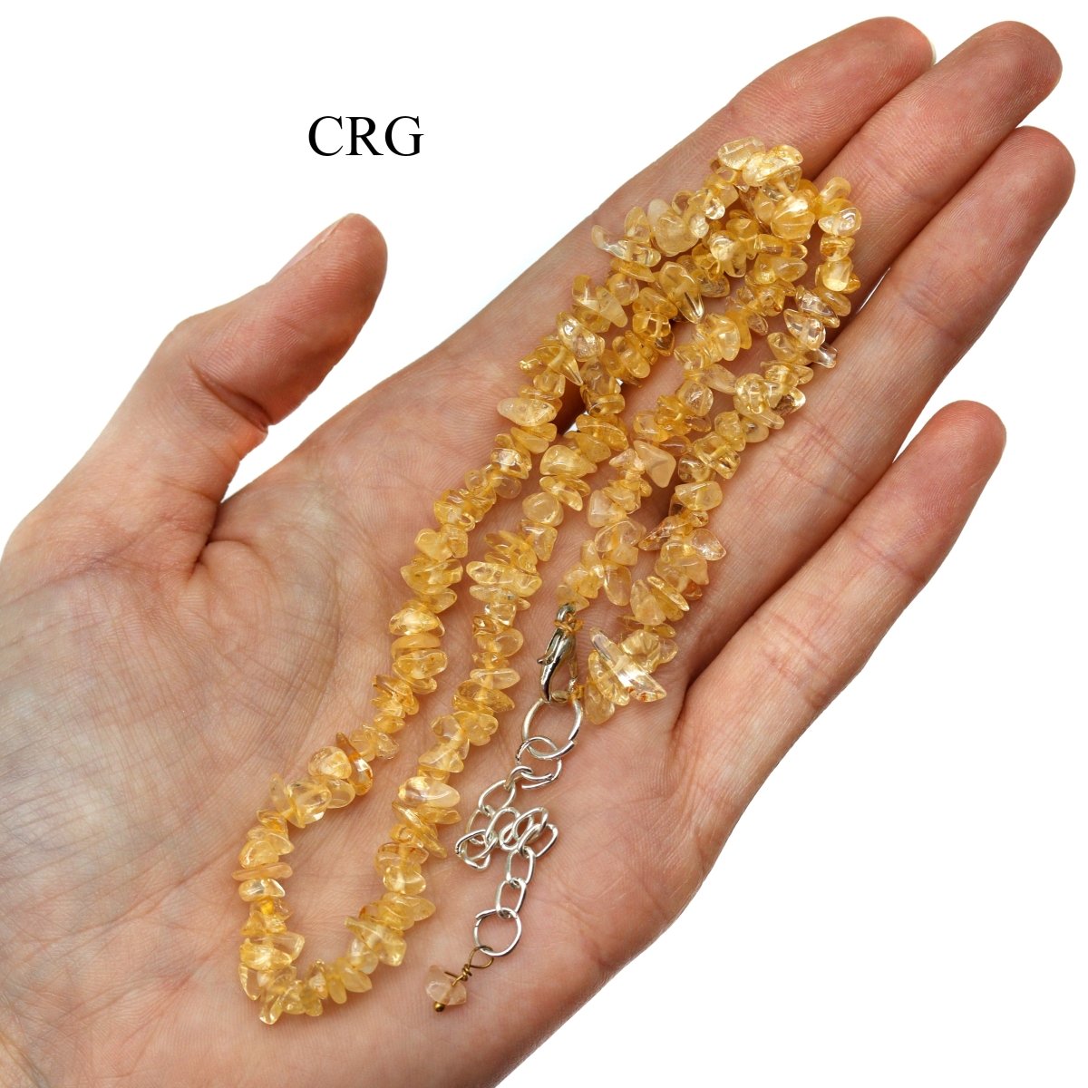 Citrine Strand Chip Choker Necklace (16 Inches) (4 Pieces) (INJD)
