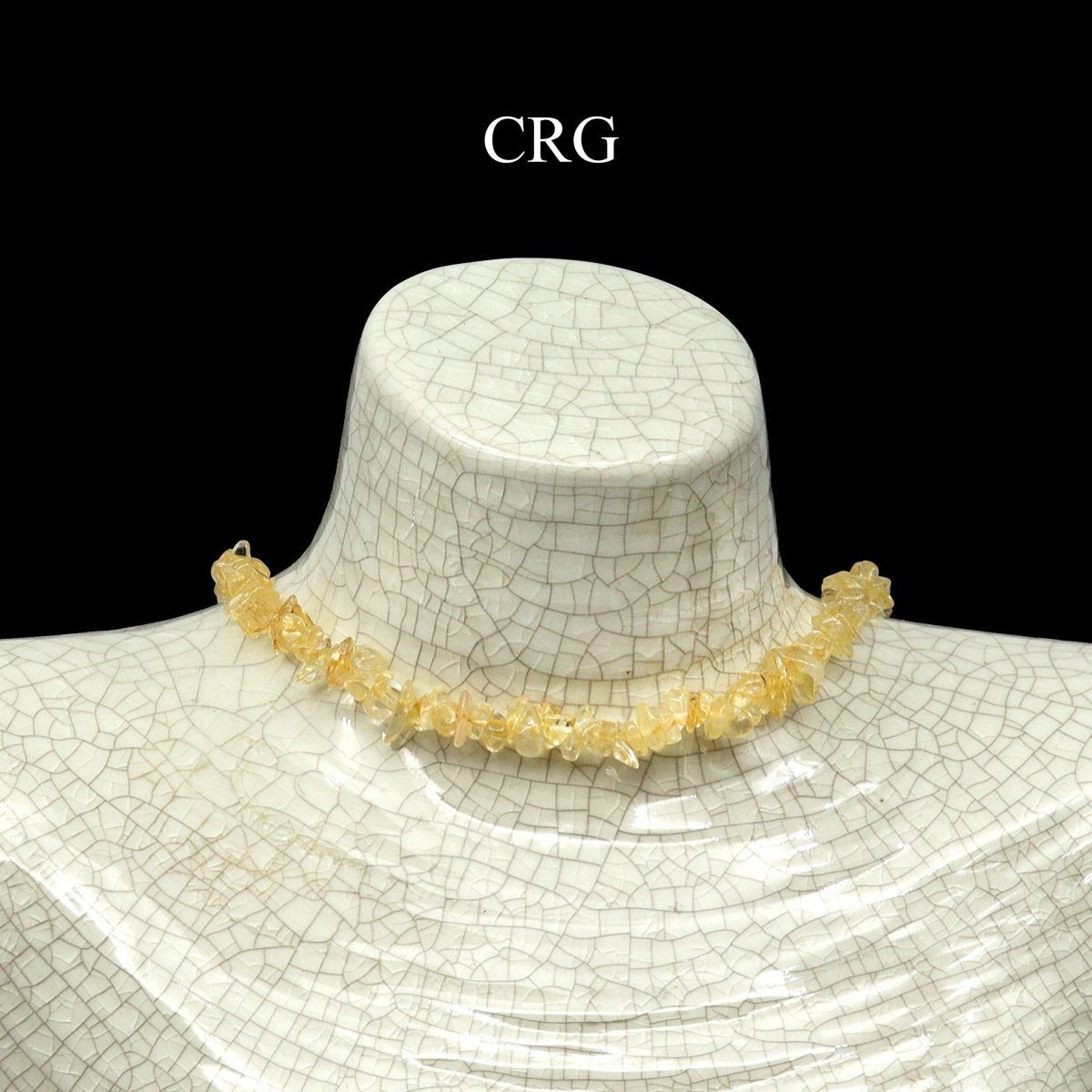 Citrine Strand Chip Choker Necklace (16 Inches) (4 Pieces) (INJD)