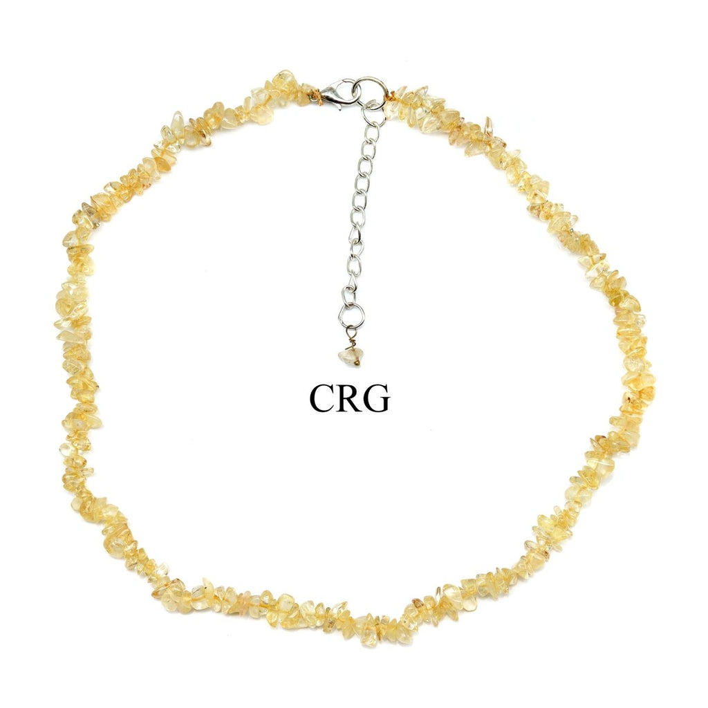 Citrine Strand Chip Choker Necklace (16 Inches) (4 Pieces) (INJD)
