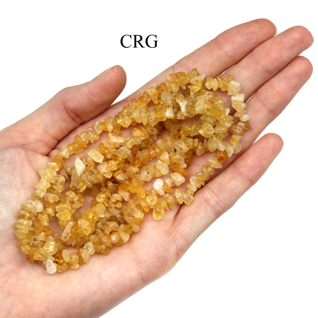 Citrine Strand Chip Necklace (32 Inches) (1 Piece) (INJD)