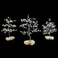 Clear Quartz 100 Chip Tree with Wood Base and Silver Wire (1 Piece) Size 9 Inches Crystal Gemstone Tree