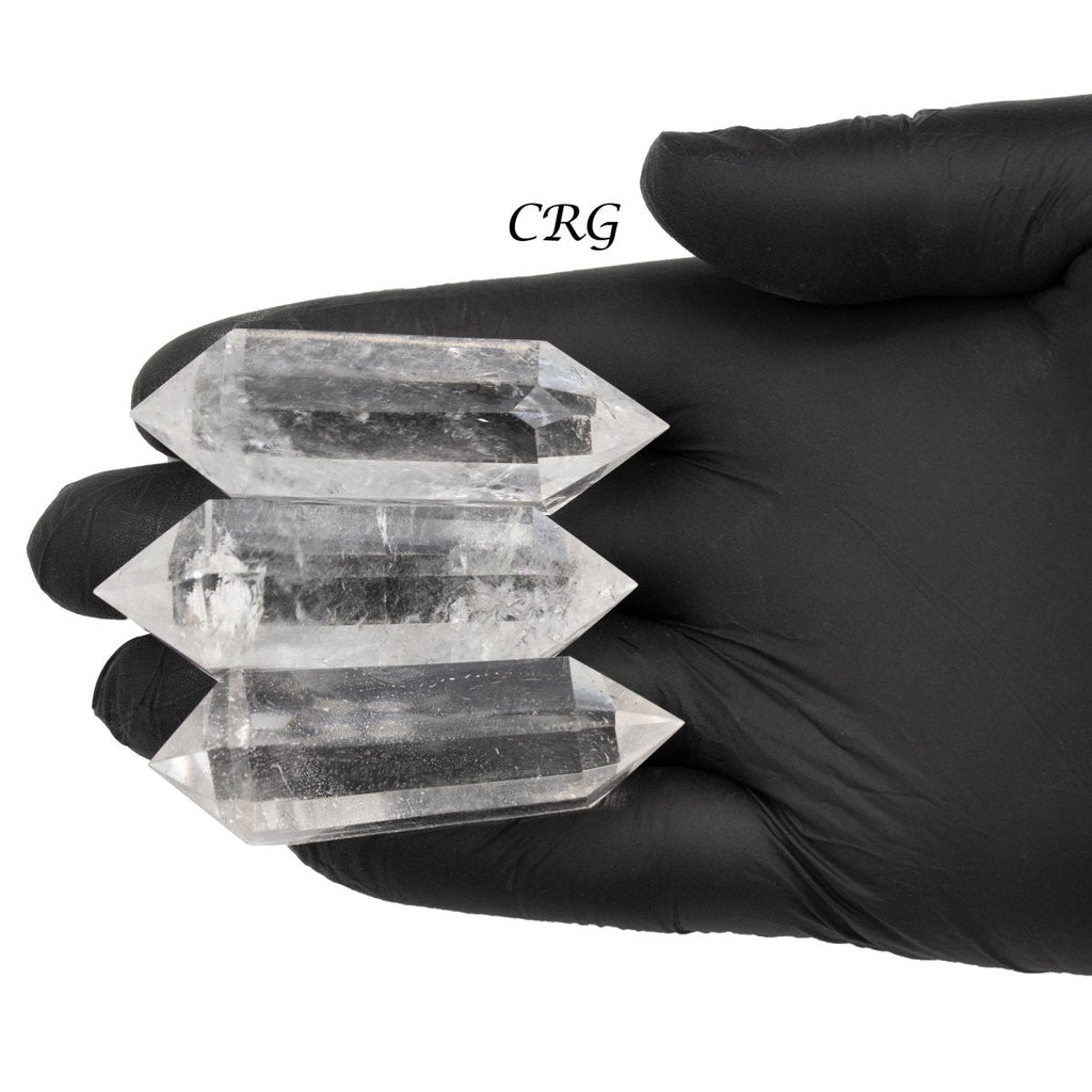 Clear Quartz Double Terminated Point (4 Pieces) Size 3.5 Inches Crystal Gemstone
