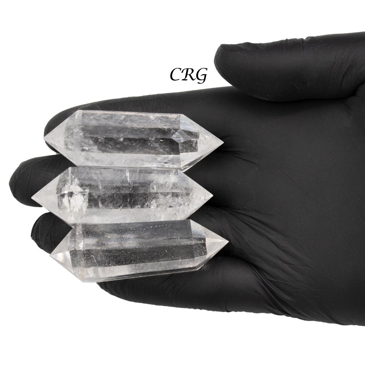Clear Quartz Double Terminated Point (4 Pieces) Size 3.5 Inches Crystal Gemstone