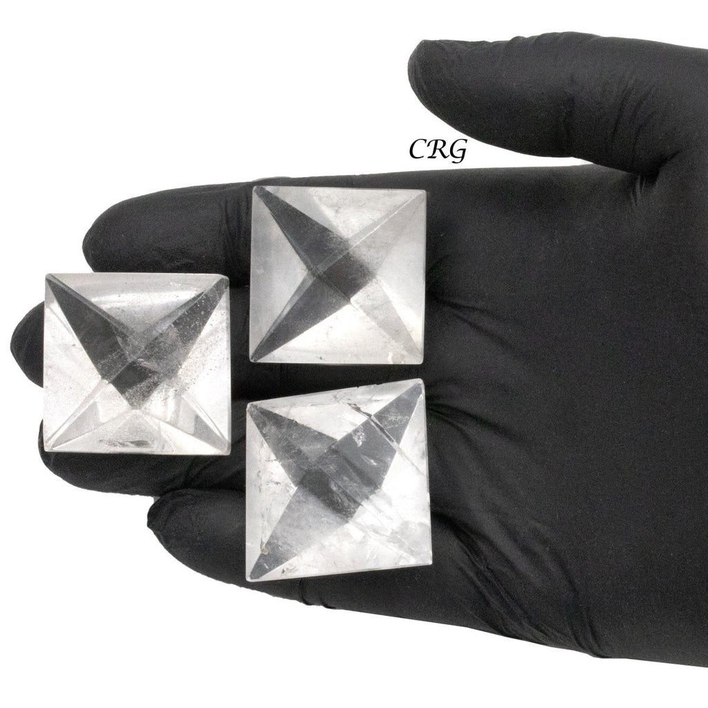 Clear Quartz Octahedron (5 Pieces) Size 25 by 35 mm Crystal Gemstone Shapes