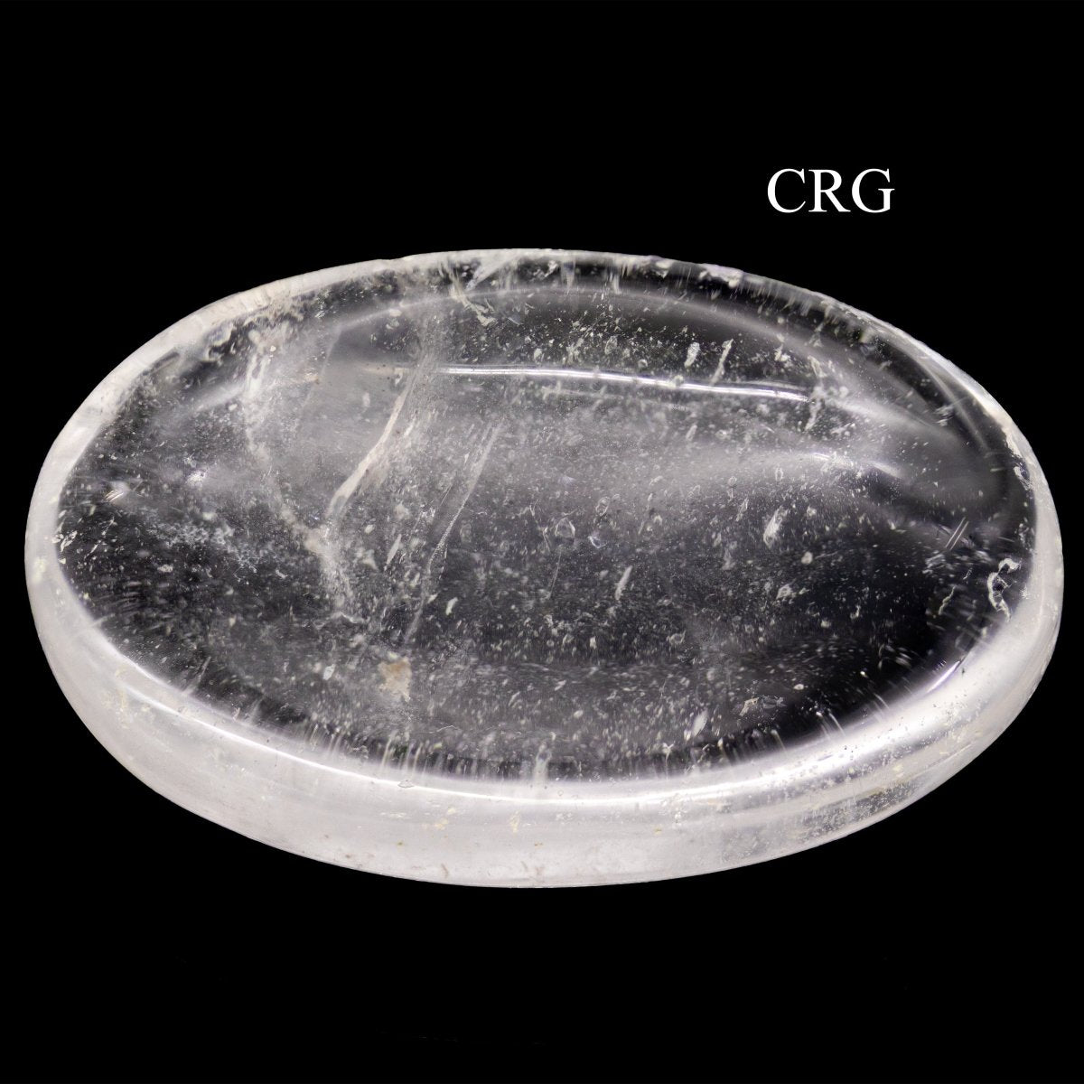 Clear Quartz Worry Stones with Thumb Indent (4 Pieces) Size 1 Inch Crystal Gemstone