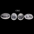 Clear Quartz Worry Stones with Thumb Indent (4 Pieces) Size 1 Inch Crystal Gemstone