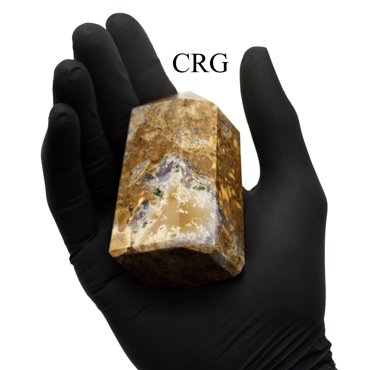Conglomerate Jasper Point (1 Piece) Size 3 to 5 Inches 6-Sided Standing Crystal Gemstone Home Decor