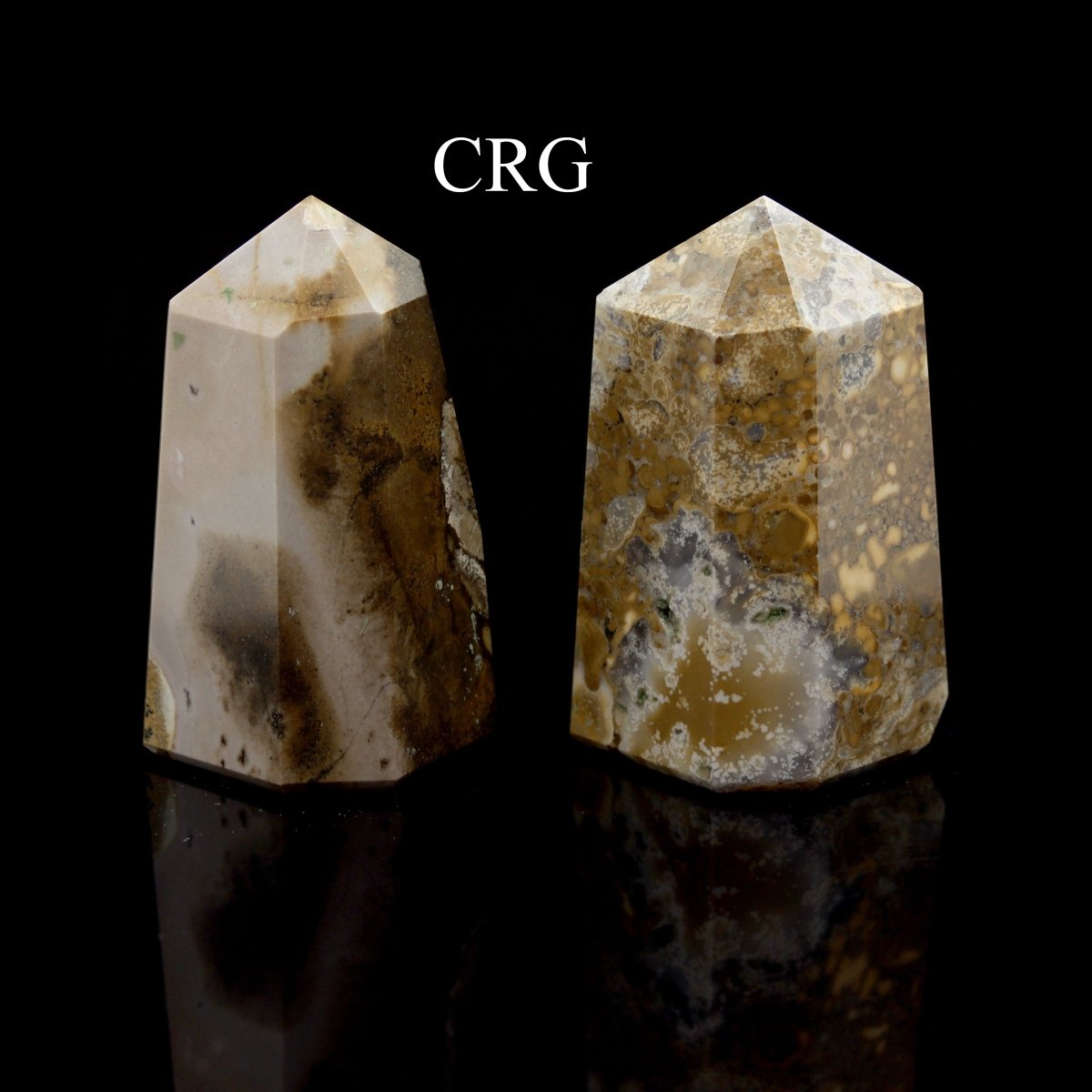Conglomerate Jasper Point (1 Piece) Size 3 to 5 Inches 6-Sided Standing Crystal Gemstone Home Decor