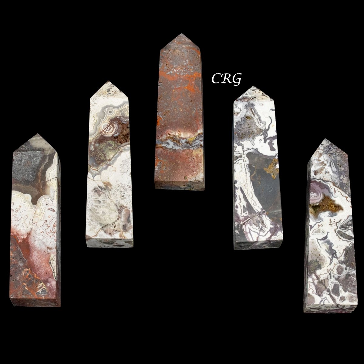 Crazy Lace Agate Towers (1 Pound) Size 3 to 4 Inches Standing Crystal Gemstone Points