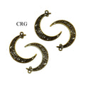 Crescent Moon Connector Pendant (10 Pieces) Size 30 by 40 mm Jewelry Charm Lot
