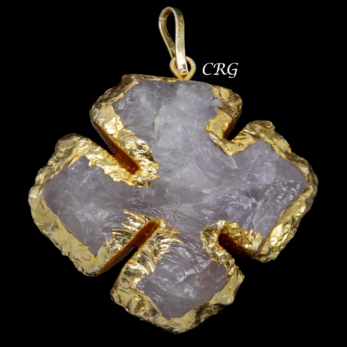 Mixed Jasper & Quartz Shaped Pendants with Gold Plating (1 To 2 Inches) (5 Pieces) (INJD)