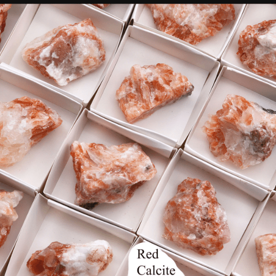 35 Piece Flat - Red Calcite / 1.5-2.5" AVG
