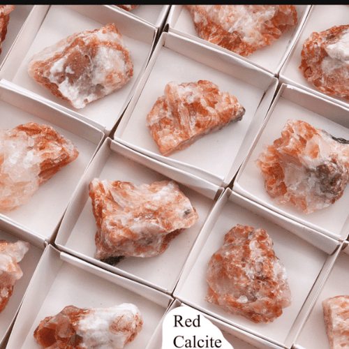 35 Piece Flat - Red Calcite / 1.5-2.5" AVG