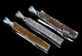 Agate Druzy Bar Pendant with Silver Plating (1.5 Inches) (1 Piece)