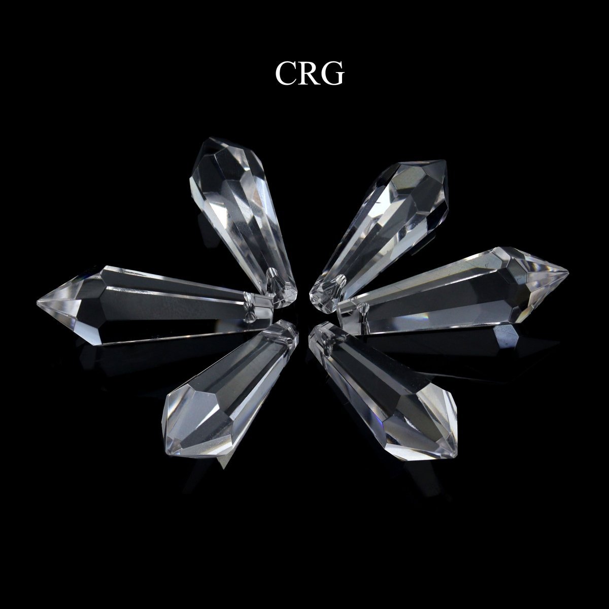 Glass Pendulum Prism Point Pendant with Drilled Hole (1.5 Inches) (1 Piece)